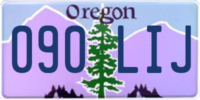 OR license plate 090LIJ