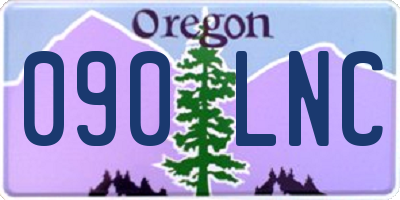 OR license plate 090LNC