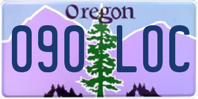 OR license plate 090LOC