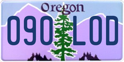 OR license plate 090LOD
