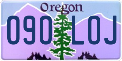 OR license plate 090LOJ