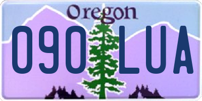 OR license plate 090LUA