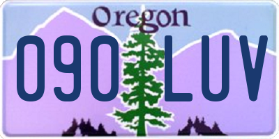 OR license plate 090LUV