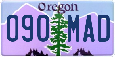 OR license plate 090MAD