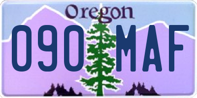 OR license plate 090MAF