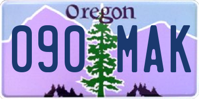 OR license plate 090MAK