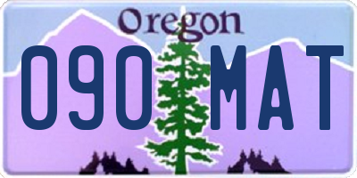OR license plate 090MAT