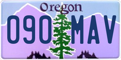 OR license plate 090MAV