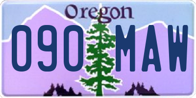 OR license plate 090MAW