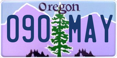OR license plate 090MAY