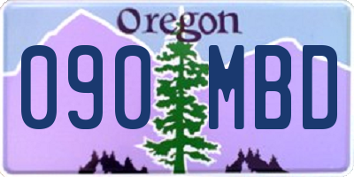 OR license plate 090MBD