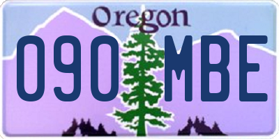 OR license plate 090MBE
