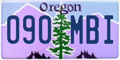 OR license plate 090MBI