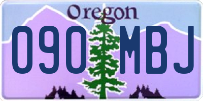 OR license plate 090MBJ