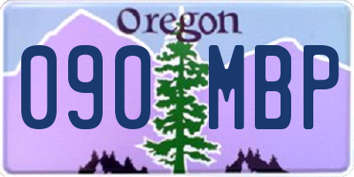 OR license plate 090MBP