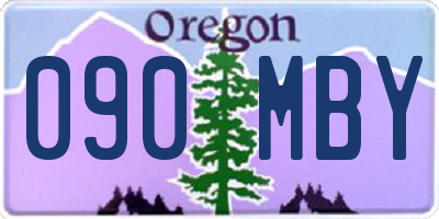 OR license plate 090MBY