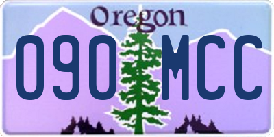 OR license plate 090MCC