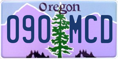 OR license plate 090MCD
