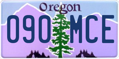 OR license plate 090MCE