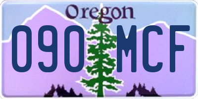 OR license plate 090MCF