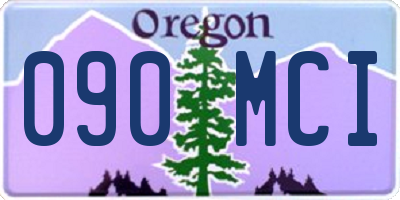 OR license plate 090MCI
