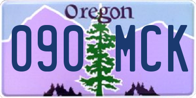 OR license plate 090MCK