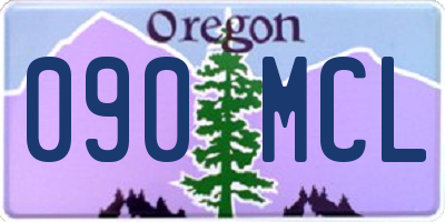 OR license plate 090MCL