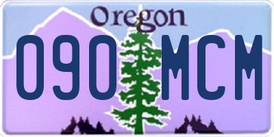 OR license plate 090MCM