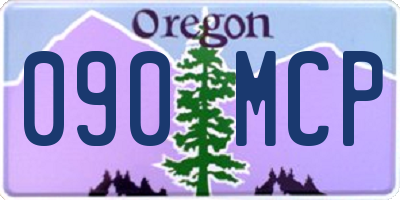 OR license plate 090MCP
