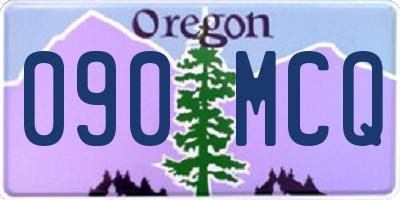 OR license plate 090MCQ