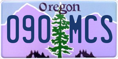 OR license plate 090MCS