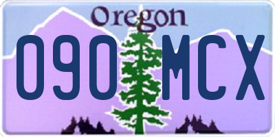 OR license plate 090MCX