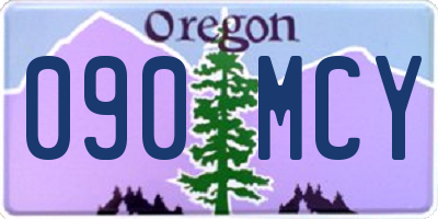 OR license plate 090MCY