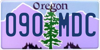 OR license plate 090MDC