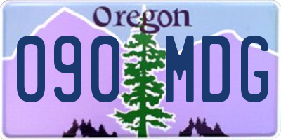 OR license plate 090MDG