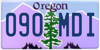 OR license plate 090MDI