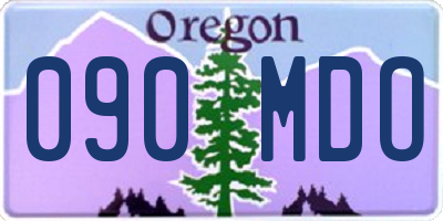 OR license plate 090MDO