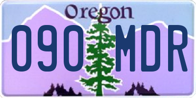 OR license plate 090MDR