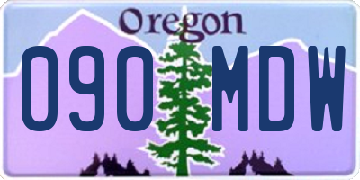 OR license plate 090MDW