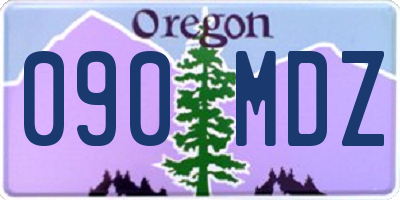 OR license plate 090MDZ