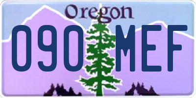 OR license plate 090MEF