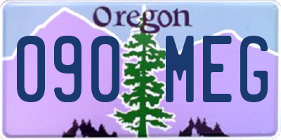 OR license plate 090MEG