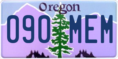 OR license plate 090MEM
