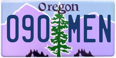 OR license plate 090MEN