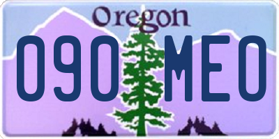 OR license plate 090MEO