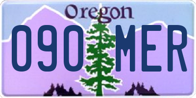 OR license plate 090MER