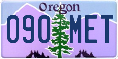 OR license plate 090MET