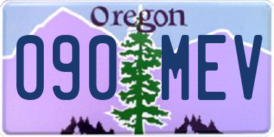 OR license plate 090MEV