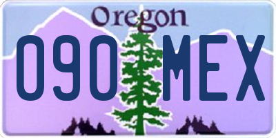 OR license plate 090MEX