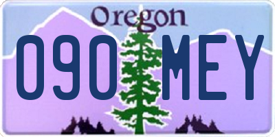 OR license plate 090MEY